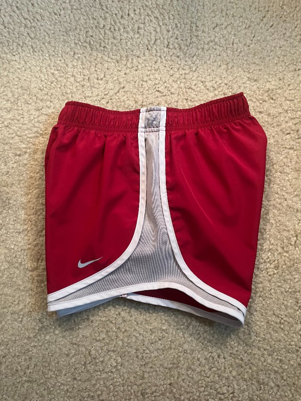 Nike Tempo Athletic Shorts • Size X-Small • Red / Gray